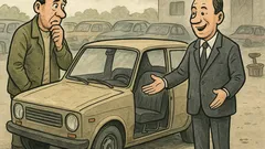 Witz: Lada Tandem hat nur zwei Pedale